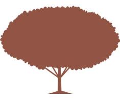 INDIGOS 4051095045458 Wandtattoo W370 Baum Bäume Wandauskleber in 3 Größen, 80 x 58 cm, braun