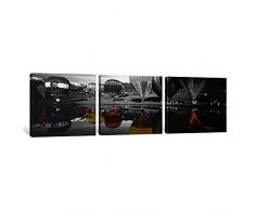 iCanvasART 3 Reflection of Hot Air Luftballons in a Lake Snowmass Village Pitkin County, Colorado, USA Farbe Pop Leinwand Kunstdruck Panorama Bilder, 0,75 von 48 von 40,6 cm