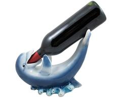 Home-n-Gifts Weinflaschenhalter mit Delfin-Motiv, für Tropische Küche oder Strandbar, Dekoration, Skulpturen und Weinregale