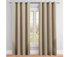Verdunklungsvorhänge für Wohnzimmer Gardinen Triple Weave Verdunkeln Vorhang Panels für Schlafzimmer Thermo-isolierte Tülle Top Drapes 1 Panel Modern 95 L|Pair Taupe