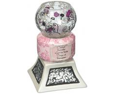 UP Bis Words von Pavilion Pink Teelichthalter, Cherish Dream Live Sentiment, 5–1/2 Zoll hoch, inklusive Teelicht Kerze