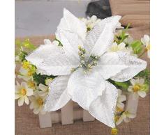 zorpia Weihnachtsstern Weihnachtsdekoration, Weihnachtsstern, für Weihnachtsbaum-Dekorationen, 12 Stück Silber