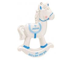 Carlton 2019 Dekofigur Baby Boys 1st Christmas, Schaukelpferd