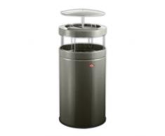 Wesco Standascher Big Ash mit Dach, 120 L, neusilber