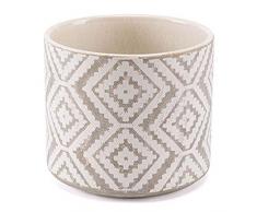 Zuo Indio Übertopf, groß, Weiß/Grau