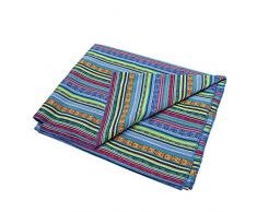 LGHome mexikanische Bettdecken, Bunte Serape, mexikanische Tischdecke, Stranddecke, Picknickdecke, Yoga-Decke, gewebte Decke 60x72 grün