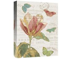 Global Galerie Katie Pertiet Bücherregal Botanical XI Giclée-Gespannte Leinwand Kunstwerk, 30,5 x 40,6 cm