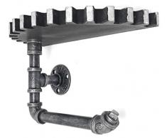 MtnGift Steampunk Dekorative Holzregale Vintage Wandmontage rustikal schwimmend Regal Industrie-Rohr mit Getriebe-Design Halter für Heimkunst und Büro