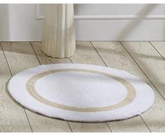 Bessere Trends Pfannen/Overseas bessere Trends Hotel Collection 2 Bad Teppich, Sand/Weiß, 76,2 cm rund
