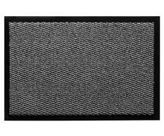 andiamo Schmutzfangmatte, Fußmatte aus Polypropylen – Indoor/Outdoor geeignet - in 60 x 80 cm Hellgrau – 5 mm Höhe