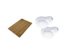 Relaxdays Fußmatte Kokos Natur, braun + Umi. by Amazon 900 lm Leuchte mit Bewegungssensor, vielseitig einsetzbar für Decken- oder Wandmontage (2er-Pack)