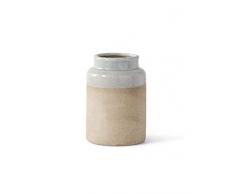 K&K Interiors 15293B-BL-1 Vase aus Keramik, 21 cm hoch, hellblau glasiert