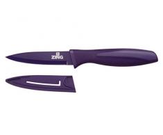 Premier Housewares Zing Gemüsemesser, Antihaft-Klinge mit Deckel, Purpur PP, TPR-beschichtet