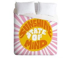 Society6 Sunshinecanteen Sunshine Vibes King Kuscheldecke und 2 Kissenbezüge, Set King Mehrfarbig