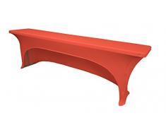 LA Linen Open Back Spandex Tablecloth for Foldable Buffet Tables, Coral, 96 x 18 x 30