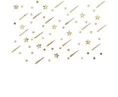 baofengxue Meteor 70 Stück Spiegel Acryl Wandaufkleber Flash Kristall Stern selbstklebend DIY Abnehmbar Schlafzimmer Kinderzimmer Deko Aufkleber Gold