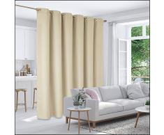 Deconovo Raumteiler Ösenvorhang 1 Scheibe 10ft Wide x 8ft Tall beige