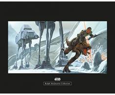 Komar Wandbild Star Wars Classic RMQ Hoth Battle Ground | Kinderzimmer, Jugendzimmer, Dekoration, Kunstdruck | ohne Rahmen | WB142-50x40 | Größe: 50 x 40 cm (Breite x Höhe)