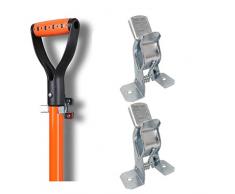 SULOUS Metall-Federgriff-Halter für Mop und Besen, Schaufel, Rechen, Besen, Mop-Halter, Haus-Aufbewahrung, Werkzeug Rack Organizer