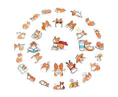 HAWORTHS Corgi Nackenkissen fürs Auto, PVC, Stickers, 4 x 2.5 x 0.1 Inches