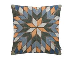 TRENDIN Dekorativer Überwurf-Bezüge Kissen für Couch, Sofa, Oder Bett 45,7 x 45,7 cm Baumwolle Leinen Vintage Holz Design 18X18 Pl188tr