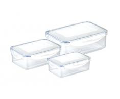 Tescoma Frischhaltedosen, rechteckig, in Container-Form, 0,2/0,5/1,0 l, 3 Stück
