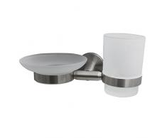 XVL wandhängende Zahnbürstenhalter und Seifenschale Zwei Funktion, gebürstet G1009