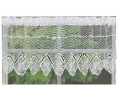 Creative Linens Küchenvorhang, Baumwolle, Häkelspitze, handgefertigt weiß