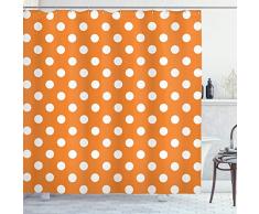 ambesonne Polka Dots Home Decor Kollektion, illustration von Bright Rainbow farbigen Punkte Big Kreise Spots Spielzimmer Kids Polyester-Thema,-Badezimmer Dusche Vorhang-Set mit Haken, Multi, Textil, Multi 4, 69W x 75L