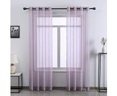 Donren halbdurchsichtige Gardinen für Fenster 52 x 84 violett