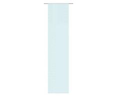 Home Fashion Schiebevorhang Leinenstruktur Versteift, Polyester, Türkis, 245 x 60 cm