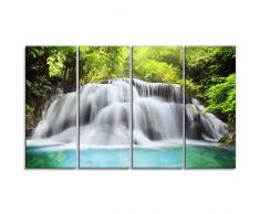 designart Huai Mae Kamin Wasserfall L & Scape Metall Wand Kunst – mt7091, 48x28