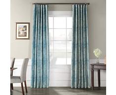 halben Preis Drapes Wilton Bedruckte Kunstseide TAFT Blackout Vorhang, Blau, 50 x 120