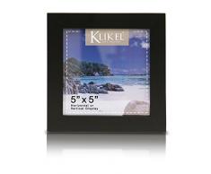 Klikel Schwarz Diplom Rahmen – 8.5 x 11 Dokument, Zertifikat und Bilderrahmen, Zum Aufhängen Halterung und Tisch Ständer – aus Massivem Holz für Zuhause und Büro 5 x 5