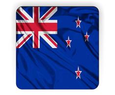 Rikki Knight Neuseeland Flagge Design Quadratisch Kühlschrank Magnet