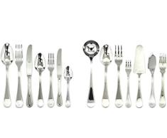 MEPRA Due Tablett, Serviertablett, Boheme Besteck Set 113, Silber