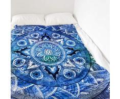 Chaogo Flanell Überwurfdecke Digital Druck Halloween Totenkopf Kuchen und Süßigkeiten Stadion Decke Leichte Reise Camping Decken für Couch Sofa Bett 39x49inch Mandala13cgo5924