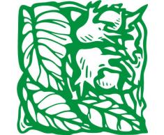 INDIGOS/Wandaufkleber-e57 schönes Blätterwerk Blatt Blüte Blumen Pflanzen Ranket 40x38 cm- grün, Vinyl, 40 x 38 x 1 cm