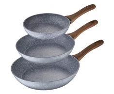 San Ignacio PK2023 Pfannenset 3-teilig Ø 18 Ø22 und Ø26 Daimiel, geschmiedetes Aluminium, Induktion