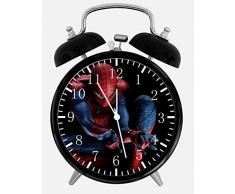 Black Alarm Clock Spiderman Schreibtisch Wecker 10,2 cm Y26 Nice for Gifts or Decor
