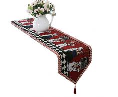 memorecool Haustierhaus American Rustikaler Stil Tischläufer Jacquard Baumwolle Tischläufer verspielten Chef Design Bettläufer Kaffee Tisch Läufer und Tischsets only 1 runner