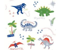 Arthouse, Dino Doodles Tapete, Papier, Mehrfarbig, Einheitsgröße