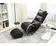 abc HOME living Sessel Relaxsessel Mit Fußhocker zeitlos & modern - Solarleuchte Chihuahua, Kunstleder, 102 cm T x 67 cm B x 111 cm H, 25648, Mehrfarbig