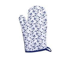 Premier Housewares Einzelner Ofenhandschuh, Blaue Rose, 100% Baumwolle