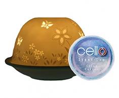 Cello Teelichthalter, weiß, Einheitsgröße