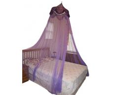 OctoRose® Pailletten Betthimmel Moskitonetz für Bett, Ankleidezimmer, Out Tür Veranstaltungen (lila)