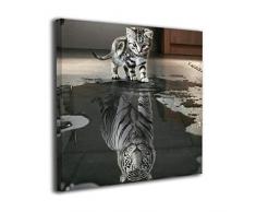 Mout Art Ölgemälde mit Sonnenbrille, gemalt gerahmt, auf Leinwand, Wand für Büro, Zuhause, Dekoration, Bilder, modernes Kunstwerk zum Aufhängen für Wohnzimmer, Dekoration, fertig zum Aufhängen 12x12 What Matters Most is How You See Yourself