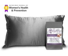 Mulberry Park Seide – Deluxe 22 Momme 100% Reine Maulbeere Charmeuse natürliche Bettwäsche – Öko-Tex-Zertifiziert Queen Pillowcase (20 x 30) Gunmetal
