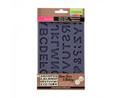 Vaessen Creative 3205-001 Silikonform Alphabet, Gummi, violett, Einheitsgröße