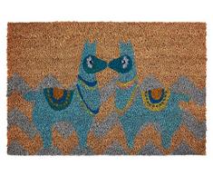 Premier Housewares Fußmatte, Kokosfaser, PVC, naturfarben, 60 x 40 x 2 cm